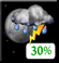 Wednesday Night: A chance of showers and thunderstorms before 7pm. Mostly clear, with a low around 67. East wind around 10 mph. Chance of precipitation is 30%. Wednesday Night: Chance Showers And Thunderstorms then Mostly Clear