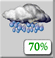 Thursday: Rain showers likely before 3pm. Partly sunny. High near 70, with temperatures falling to around 62 in the afternoon. Northwest wind 18 to 22 mph, with gusts as high as 30 mph. Chance of precipitation is 70%. New rainfall amounts between a quarter and half of an inch possible. Thursday: Rain Showers Likely
